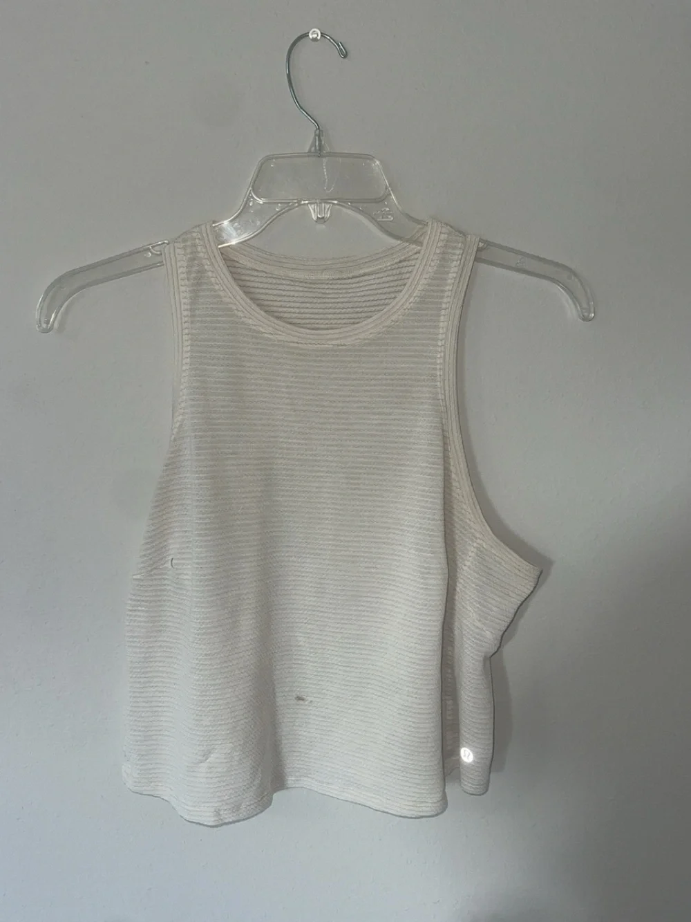 lululemon athletica Cream Ribbed Tank Top